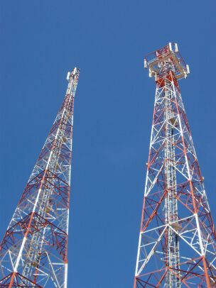 Radio towers in Udhagamandalam (Ooty), Tamil Nadu, India